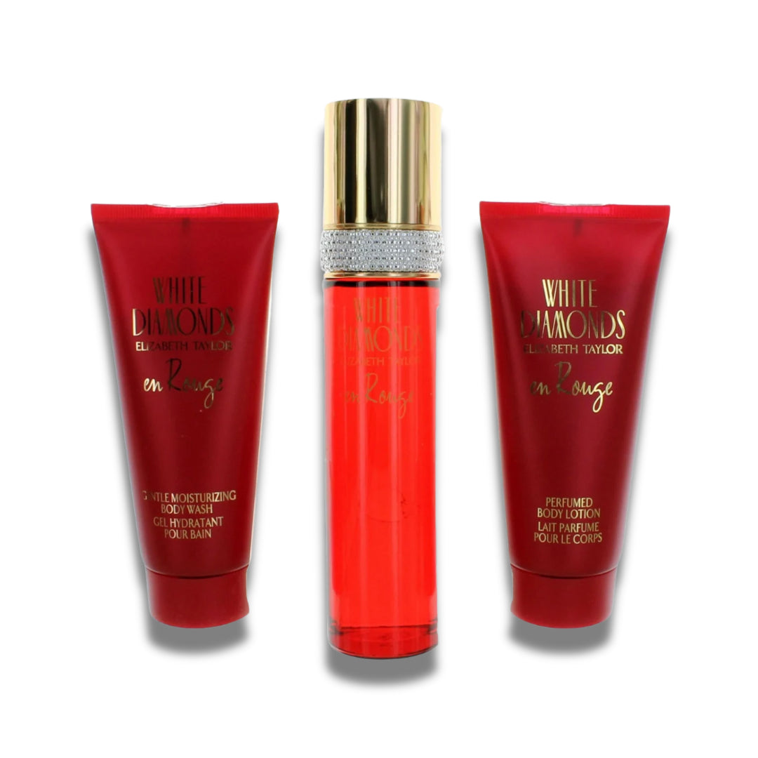 Elizabeth Taylor White Diamonds En Rouge 3 Piece Gift Set