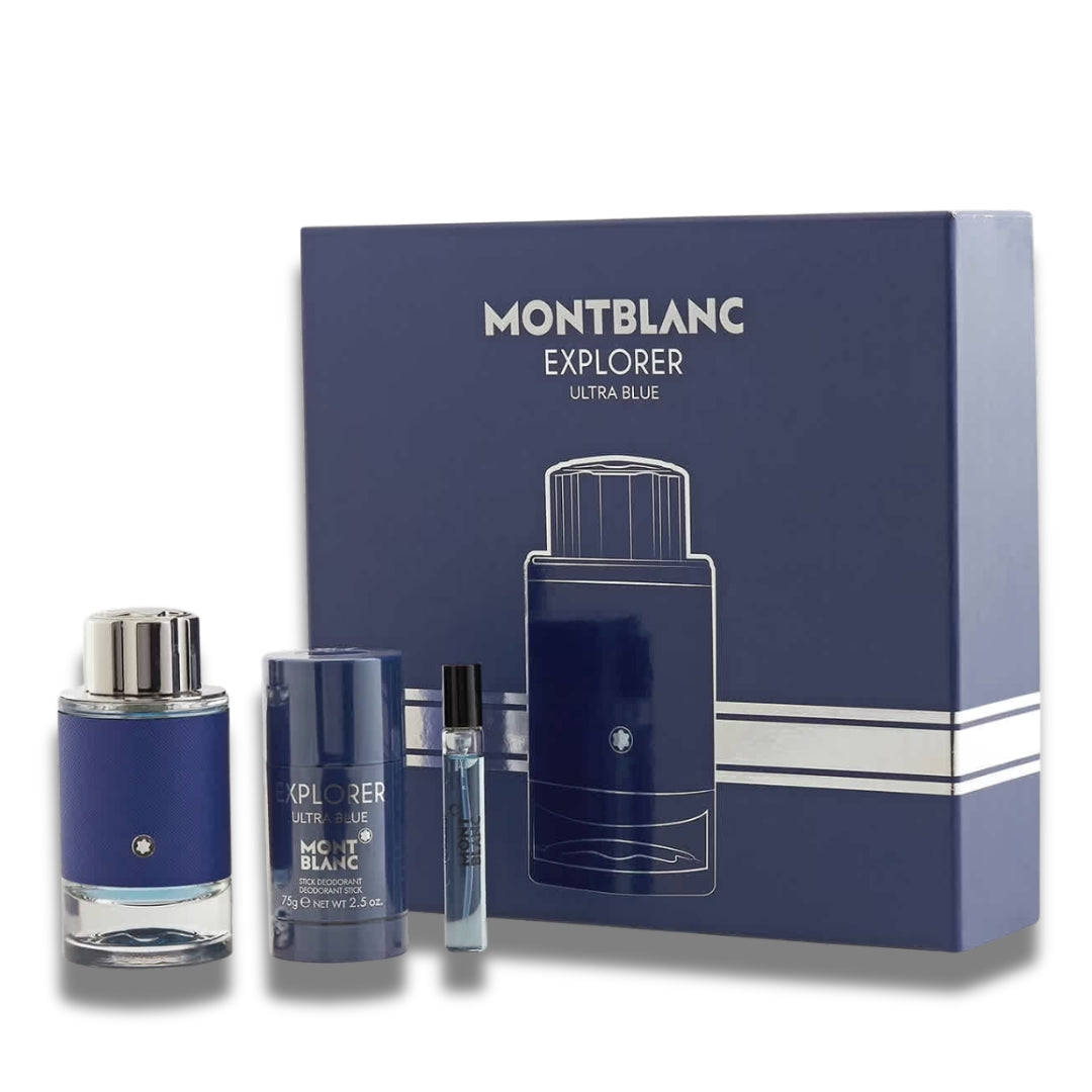 Mont Blanc Explorer Ultra Blue Men Gift Set