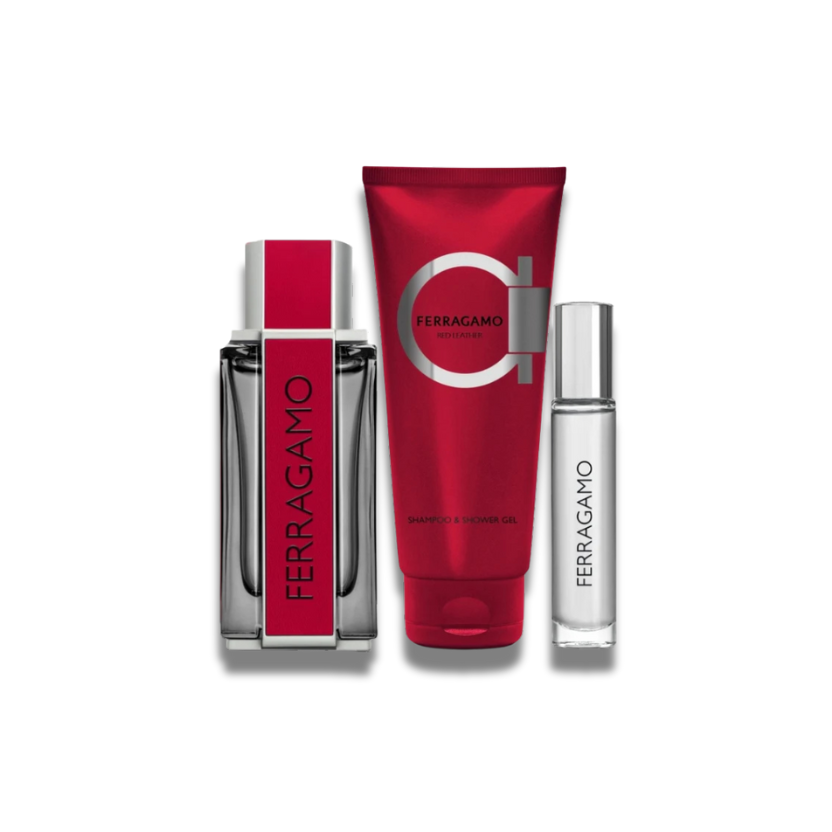 Ferragamo Red Leathe Gift Set