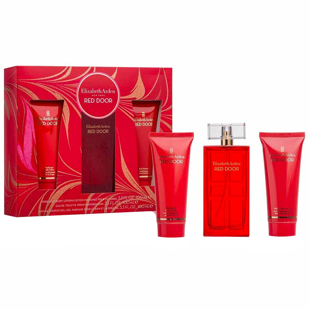 Elizabeth Arden Red Door gift set with Eau de Toilette, body lotion and bath and shower gel